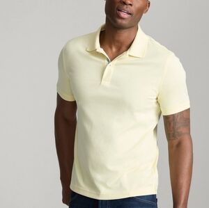 Untuckit Pale Yellow Wrinkle-Free Damaschino Polo